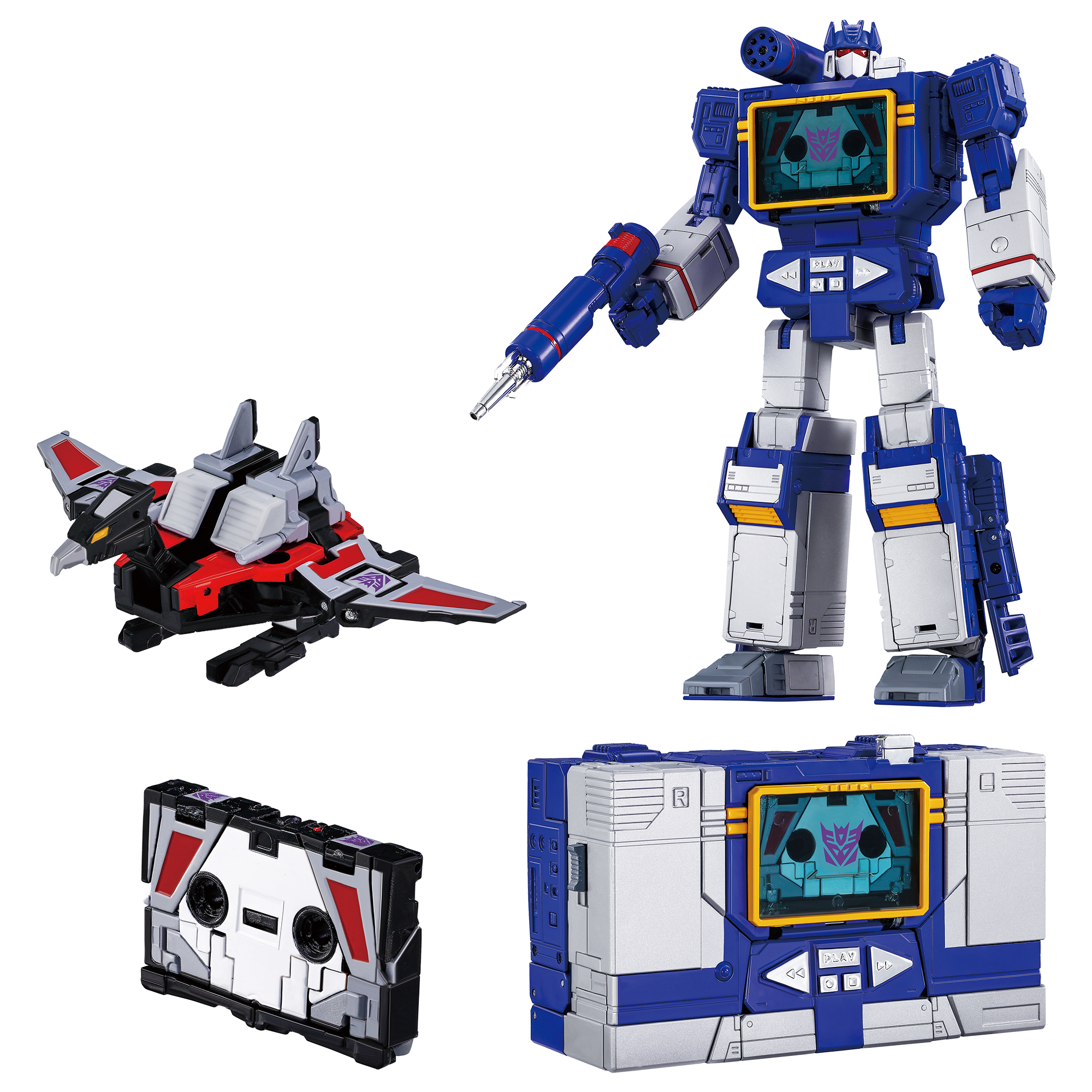 Transformers Takara Tomy MPG-19 Soundwave and Condor (Laserbeak)